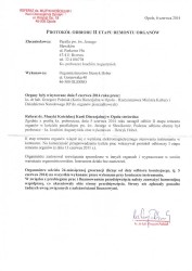 Protokół odbioru remontu organów