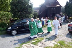 Poświęcenie pojazdów w Miejscu Odrz.