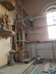 Remont wnętrza kościoła w Sławikowie 2018r.- 14.10.2018r. - zdjecie 1