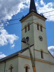 Zegar na wieży z okazji Jubileuszu 25-lecia Święceń Kapłańskich 2020 r. - zdjecie 2