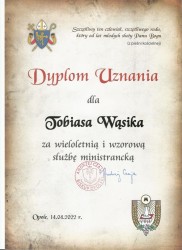 Dyplom uznania dla ministrantów 2022 r. - zdjecie 8